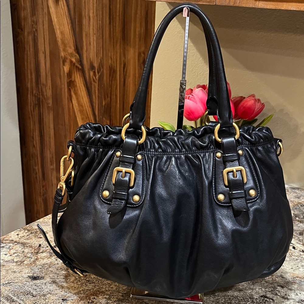 Prada EUC Vitello Daino Shoulder Bag With COA - Picture 5 of 13